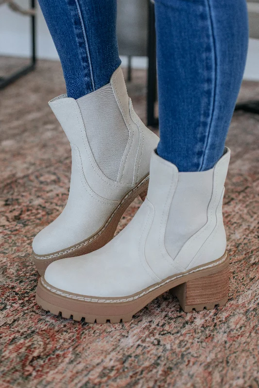 Best Women's Shoe Deals Prioritizing Me Boots - Ecru