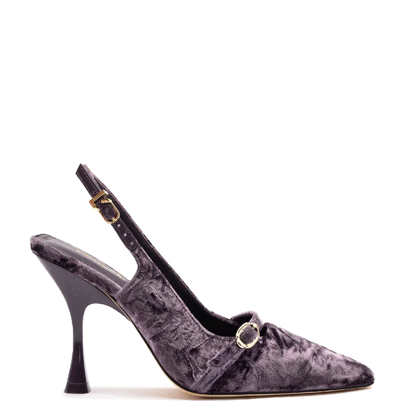 Comfortable Everyday Shoes Ines Hi Pump In Purple Velvet