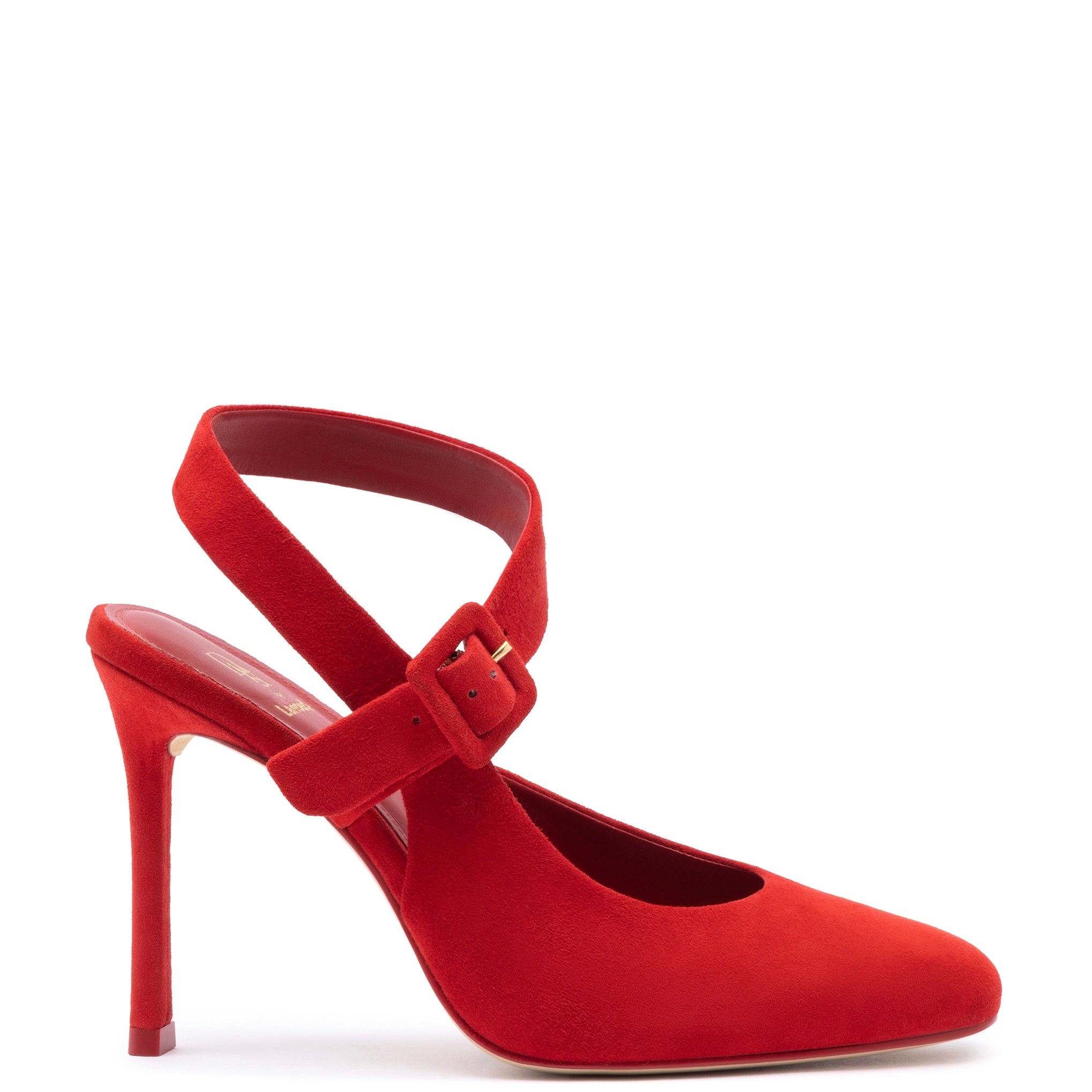 Casual Women's Flats Deena By Larroudé Pump In Red Suede