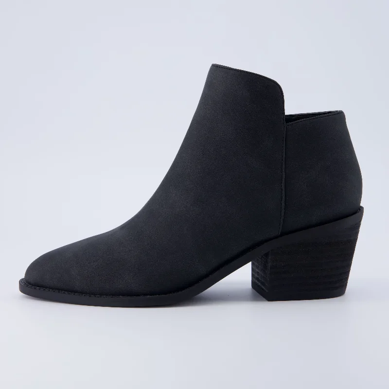 Stylish Shoe Discounts Rip Ankle Bootie
