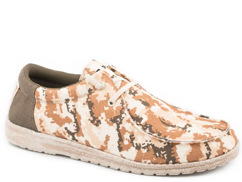 Avant-Garde Style Promotions Roper Boys Kids Tan Digital Camo Fabric Hang Loose Loafer Shoes Avant-Garde Style Promotions Roper Boys Kids Tan Digital Camo Fabric Hang Loose Loafer Shoes