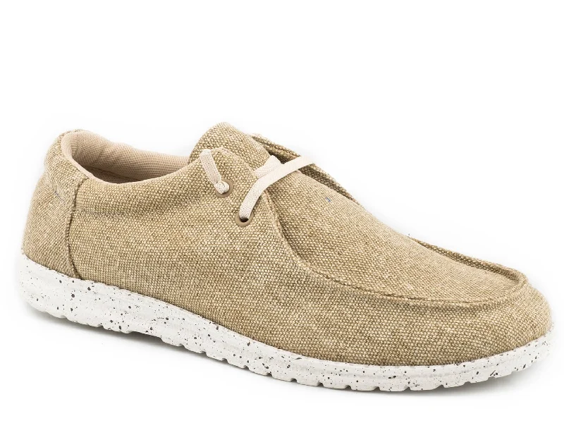 Fashionista Sale Roper Boys Kids Tan Fabric Hang Loose Loafer Shoes