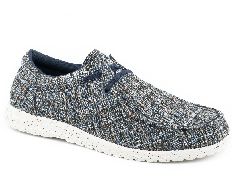 Everyday Elegance Sale Roper Girls Kids Multi Blue Fabric Hang Loose Loafer Shoes