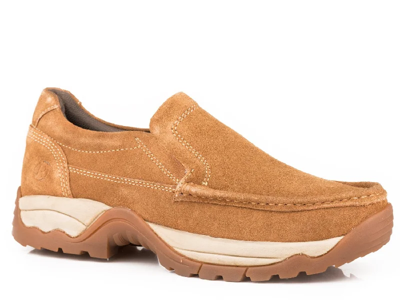 Fashion Sale Roper Mens Tan Leather Maverick Loafer Shoes
