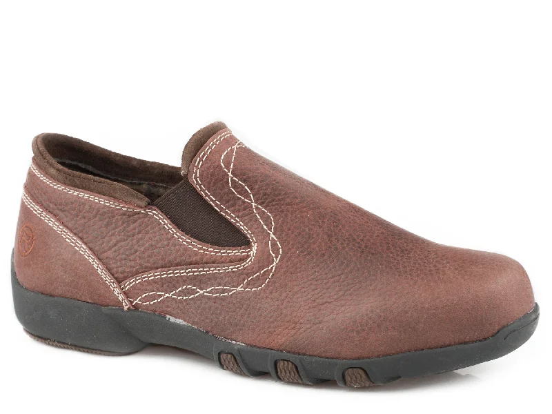Affordable Luxury Fashion Roper Tumbled Womens Brown Leather Petty Slip-On Shoes 9.5 Affordable Luxury Fashion Roper Tumbled Womens Brown Leather Petty Slip-On Shoes 9.5