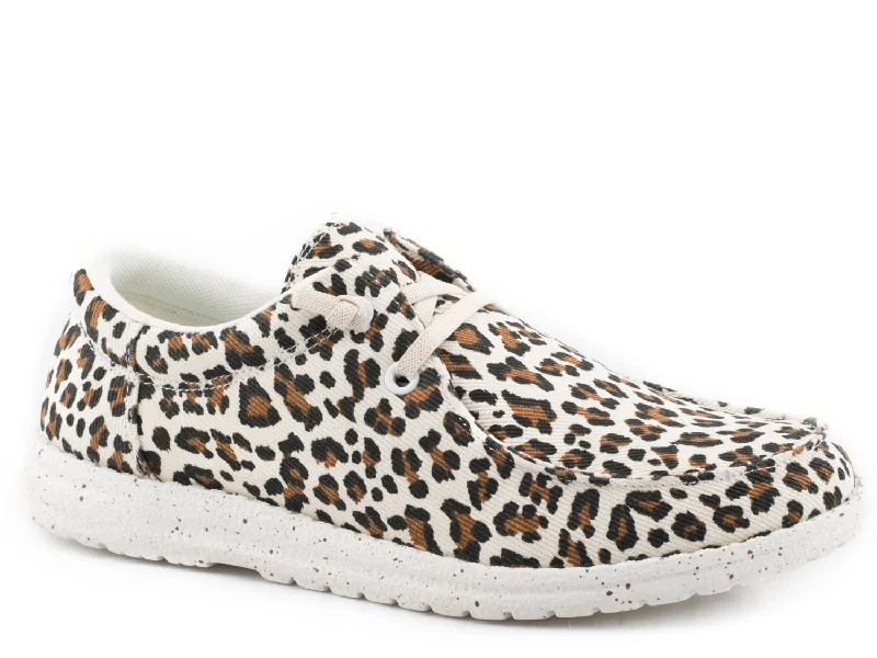 Fresh Fashion Discounts Roper Womens Cr�me Leopard Fabric Hang Loose EVA Loafer Shoes Fresh Fashion Discounts Roper Womens Cr�me Leopard Fabric Hang Loose EVA Loafer Shoes