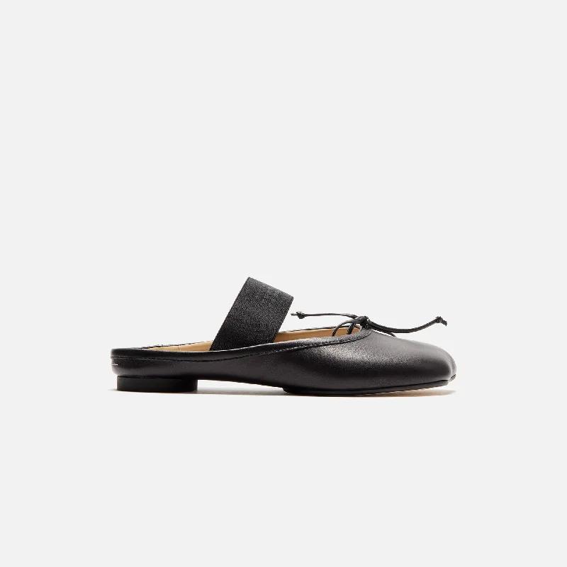 Women's Fluffy Indoor Shoes MM6 Maison Margiela Ballerina Slipper - Black