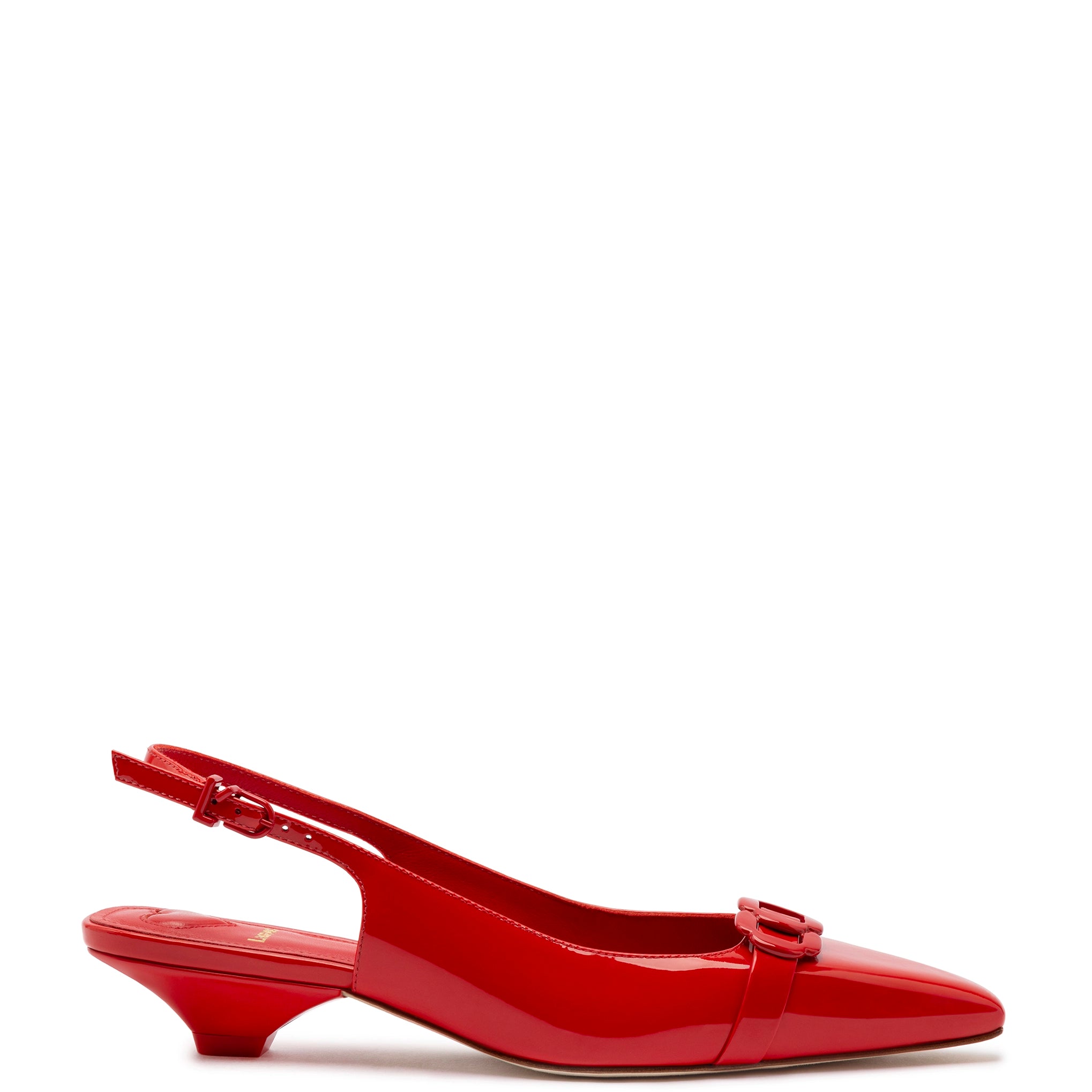 Trendy Boots Discount Franca Pump In Scarlet Patent Leather