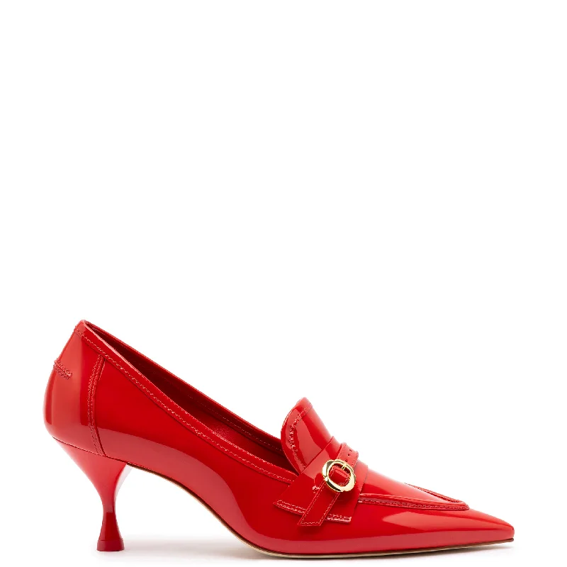 Women's Non-Slip Shoes Susan Pump In Scarlet Patent Leather