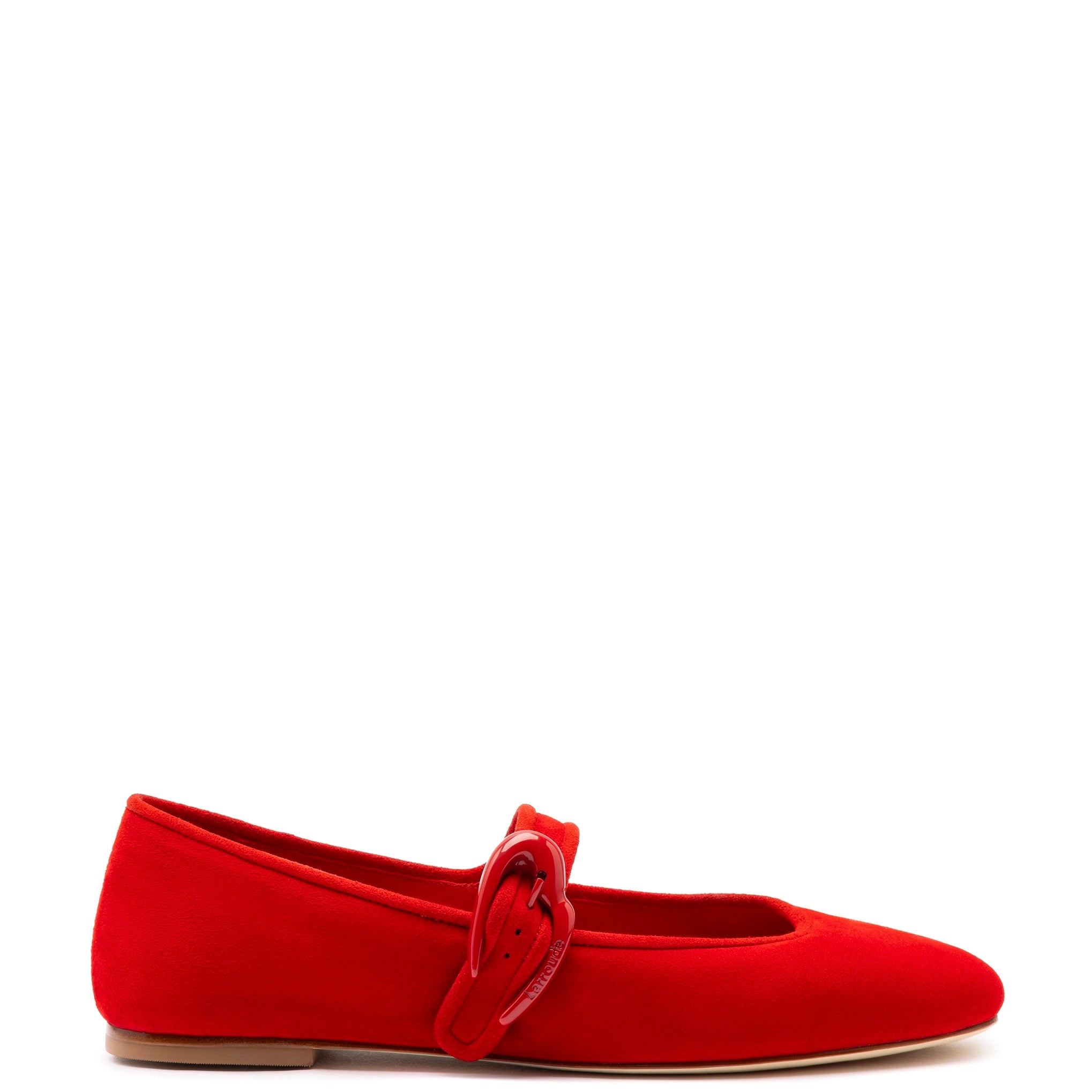 Limited Time Offer Verona Ballet Flat In Scarlet Suede