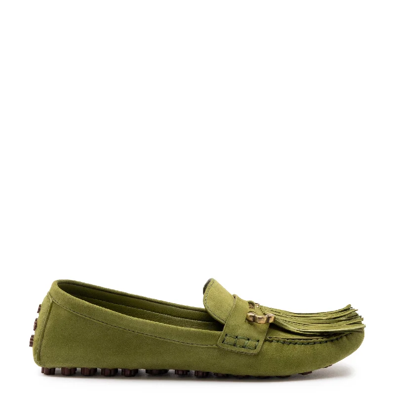 Vintage-Modern Style Offers Joy Mocassin In Seaweed Suede