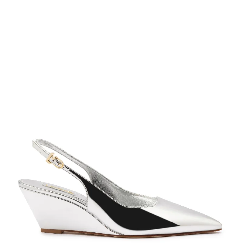 Non-Slip Shoes Sale Loulou Pump In Silver Specchio