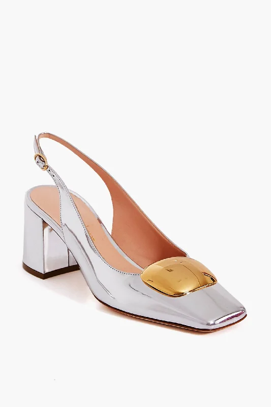 Comfortable Boots Sale Silver Mirror Myola Heels