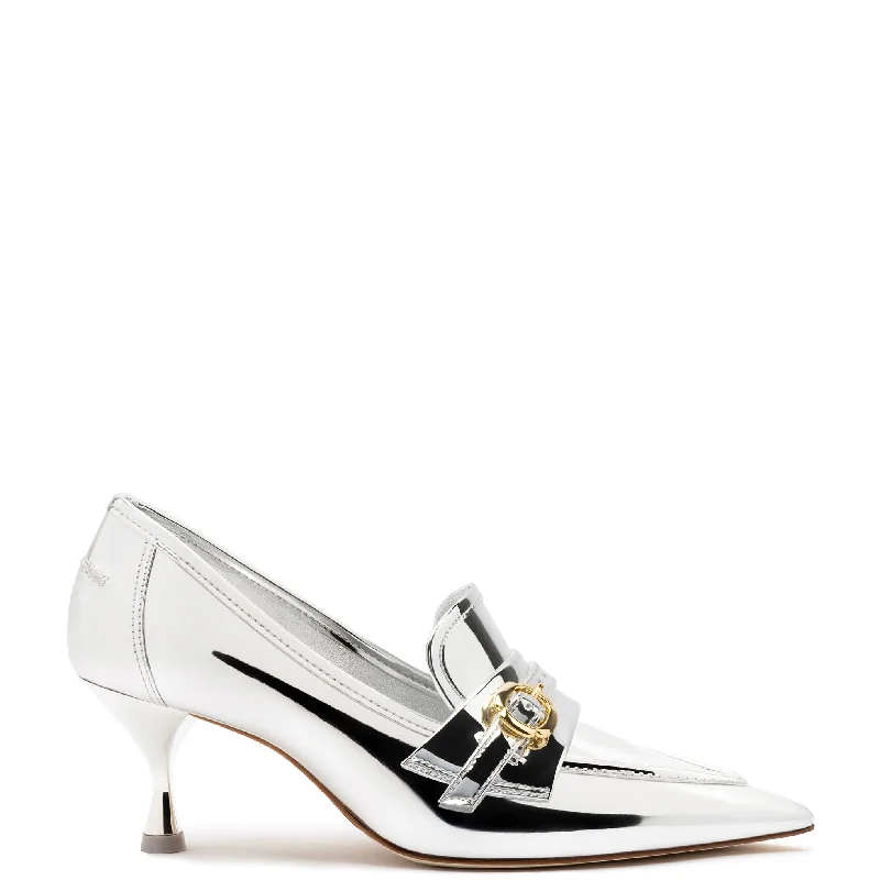 Women's Soft Sole Shoes Susan Pump In Silver Specchio