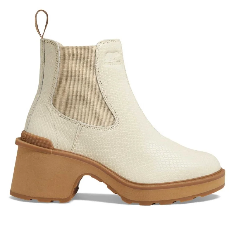 Travel-Friendly Footwear Promotion Sorel Women's Hi-Line Heel Chelsea Bleached Ceramic/Caribou Buff Waterproof