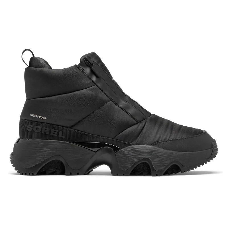 Chic And Edgy Sorel Women's Kinetic Impact Puffy Zip Black/Sea Salt Waterproof