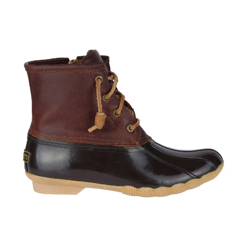 End-Of-Season Clearance Sperry Women's Saltwater Duck Boot Brown Rubber
