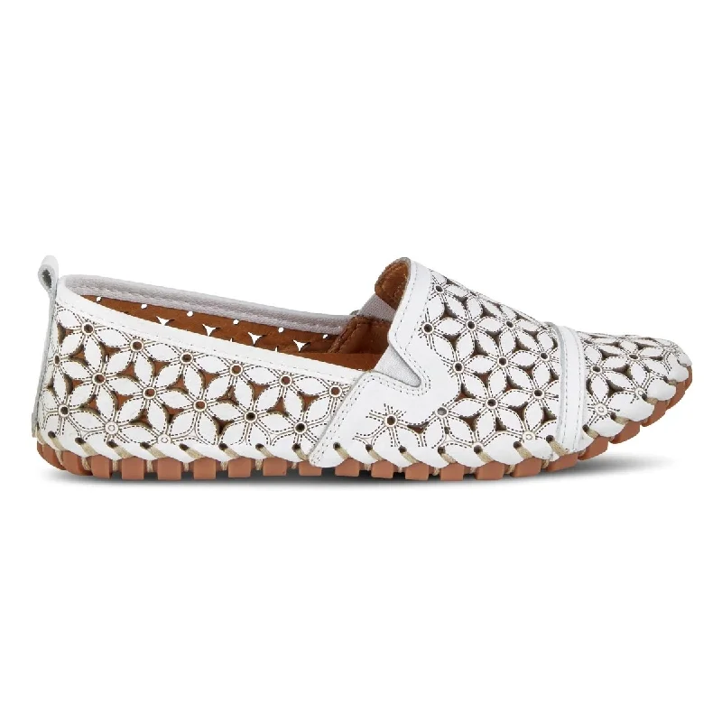 Sophisticated Street Style Offers Spring Step Women's Flowerflow White Leather