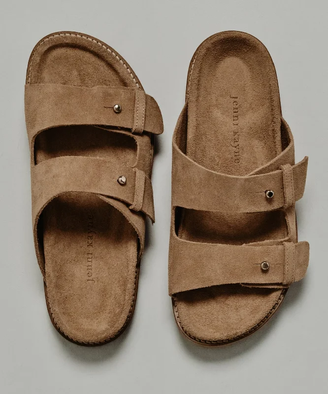 Street Chic Discounts Suede Hutton Slide Sandal