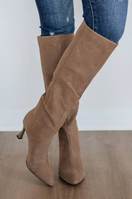 Stylish Savings Take Me Seriously Boots - Dark Taupe