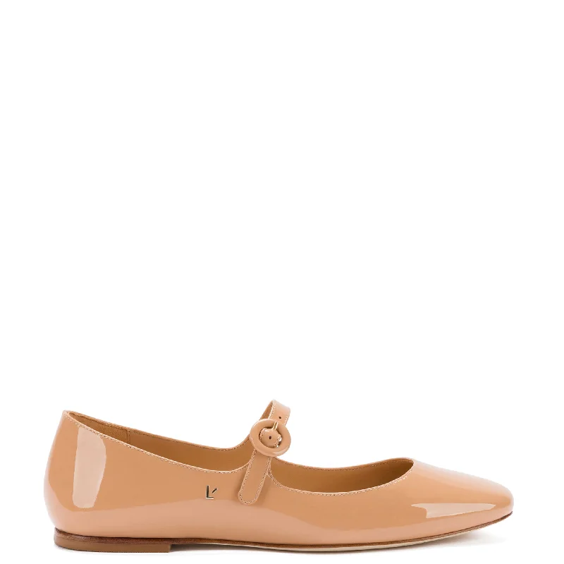 The Latest Trends Blair Ballet Flat In Tan Patent Leather