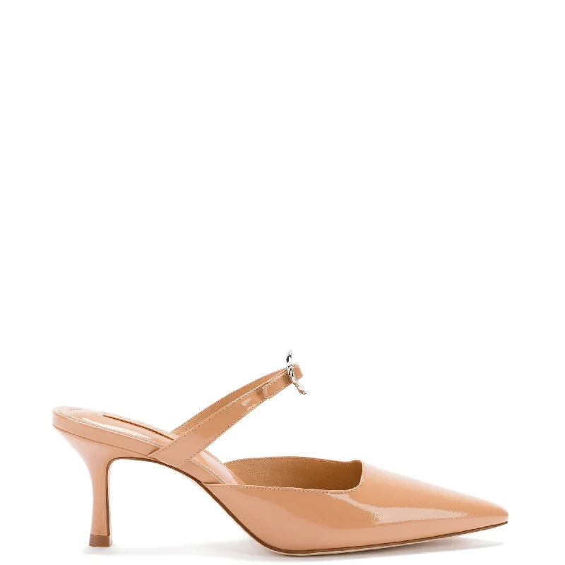 Comfortable Maternity Shoes Daisy Pump In Tan Patent Leather