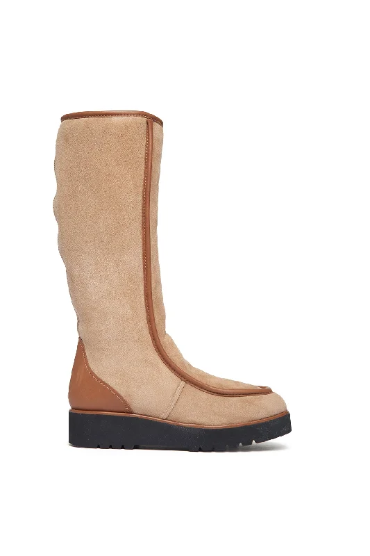 Sale Clearance Tayna Flat Boot in Camel Leather