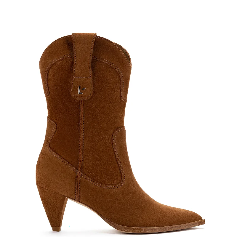 Classy Style Discounts Thelma Boot In Tobacco Suede