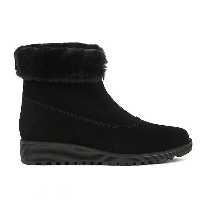 Step Ahead, Lead The Trend Valdini Women's Sabra Waterproof Black Suede