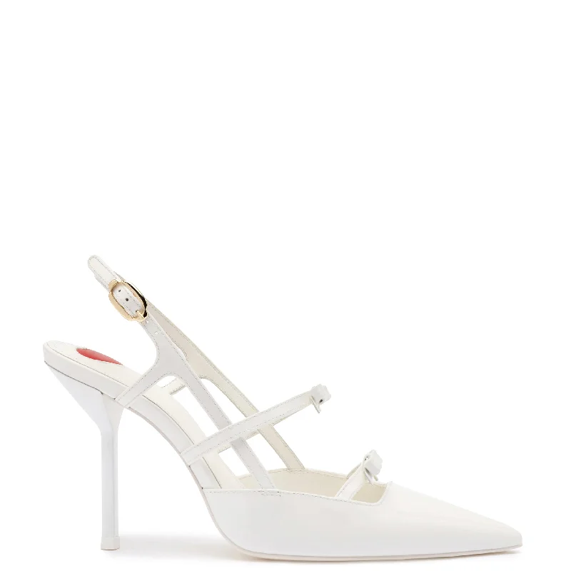 Fashionable Everyday Shoes Brooks Pump In White Patent Leather