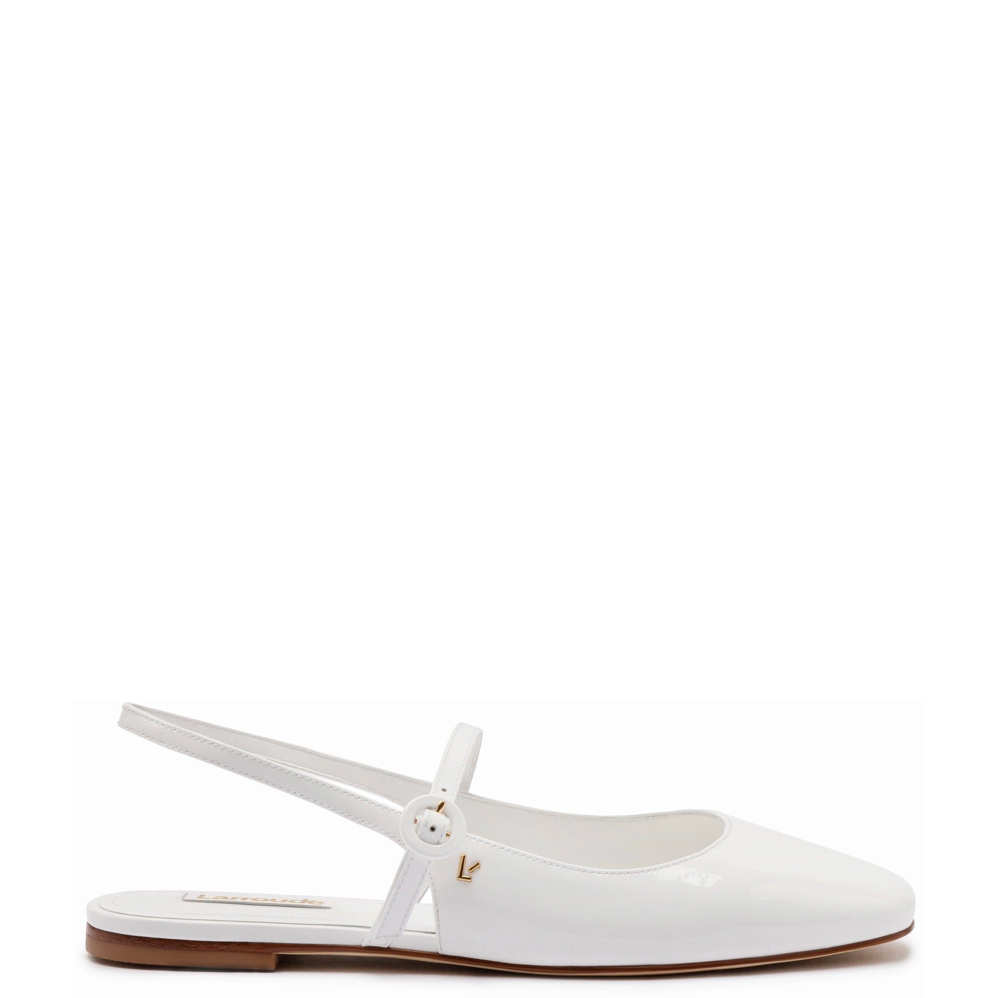 Classy Style Discounts Georgina Ballet Flat In White Patent Leather