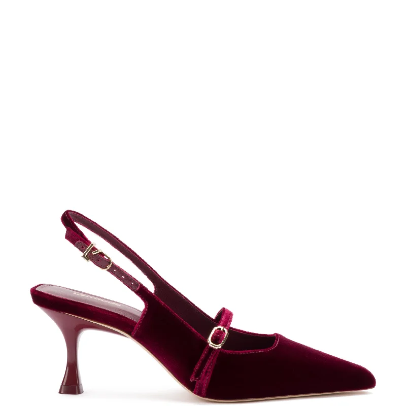 Fashionable Women's Sneakers Ines Pump In Wine Velvet