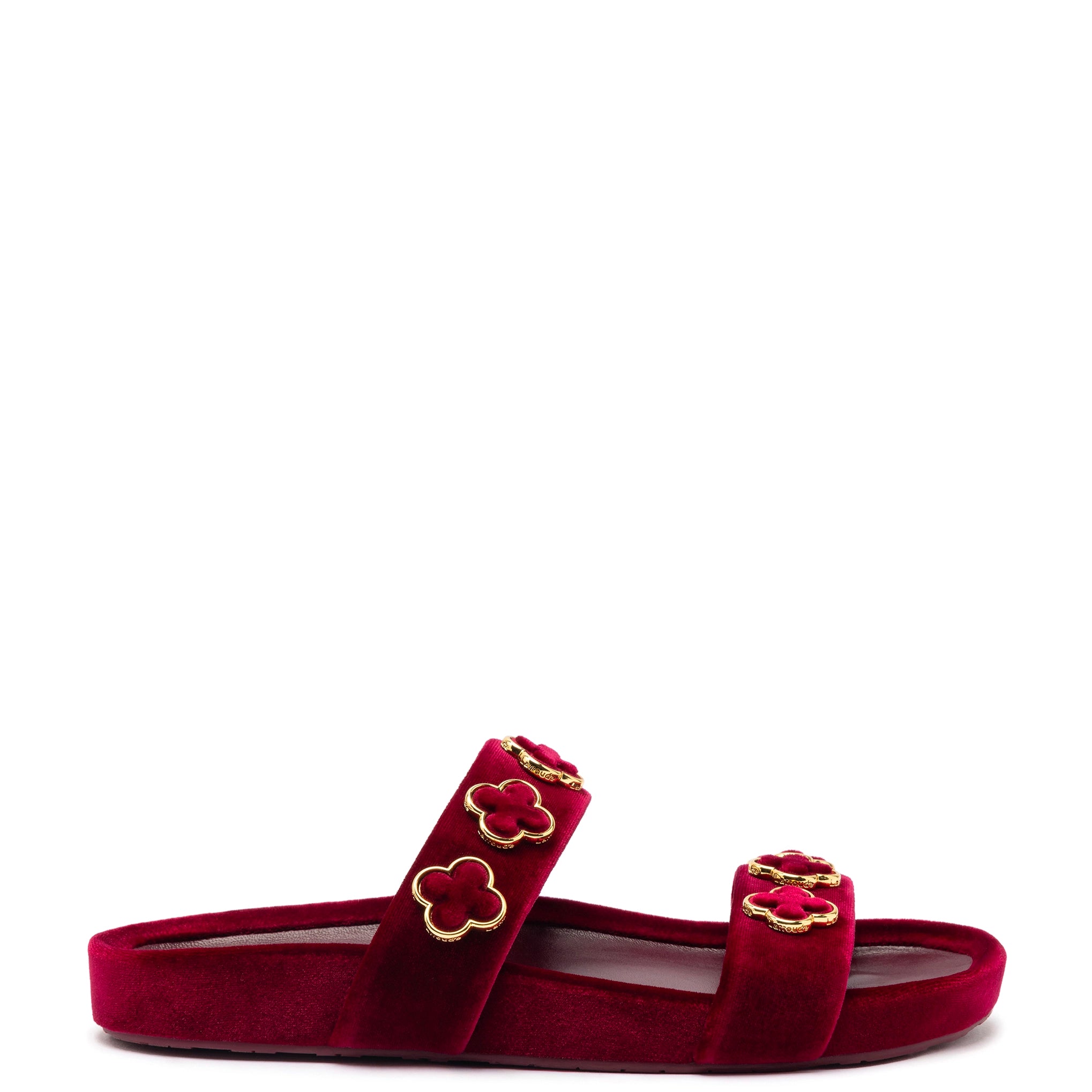 Fast Fashion Favorites Milan Piccolo Slide In Wine Velvet