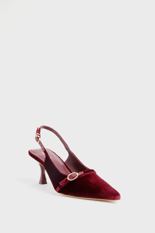 Comfortable Flats Sale Wine Velvet Ines Heels