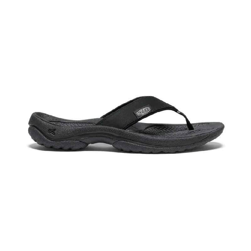 Huge Price Cut Women's Kona Leather Flip-Flop  |  Black/Vapor