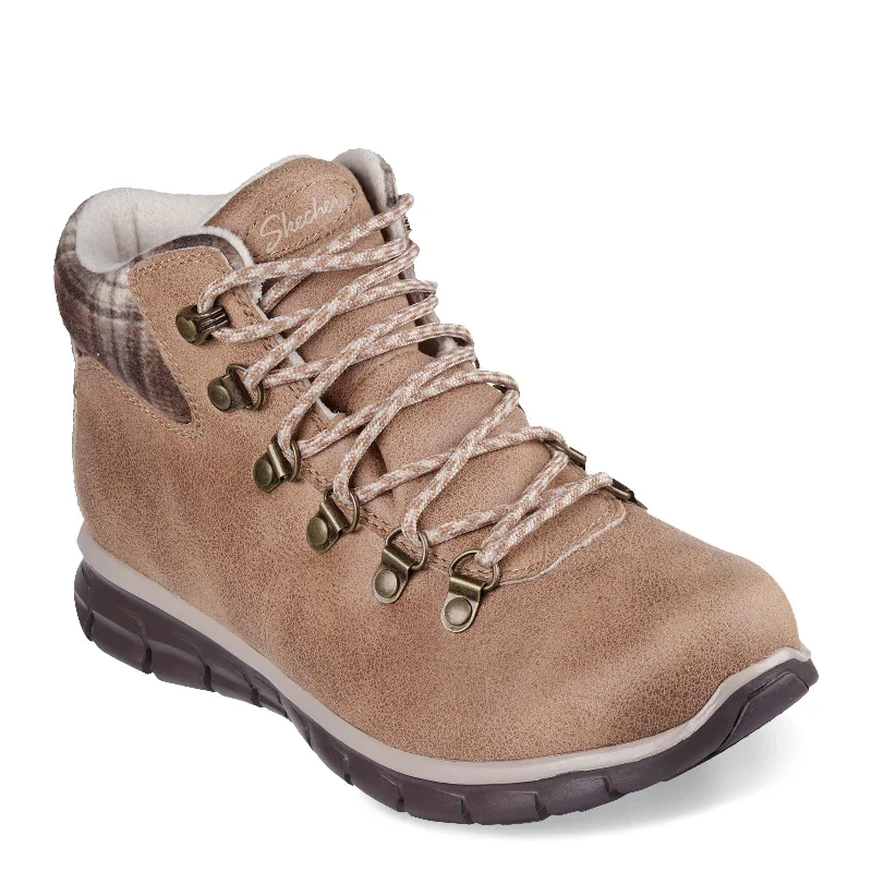Shop Sale Items Women's Skechers, Synergy - Plaid Mood Boot