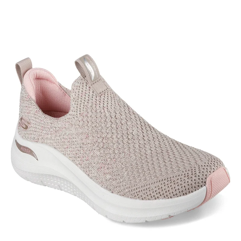 Breathable Flats Offers Women's Skechers, Arch Fit 2.0 - Sheer Shimmer Sneaker