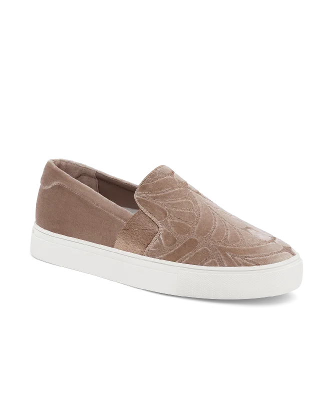 Sustainable Footwear Sale The Swift - Taupe Velvet Embroidery