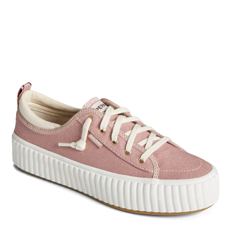 Comfortable Minimalist Shoes Women's Sperry, Pier Wave SeaCycled Boat Platform Sneaker