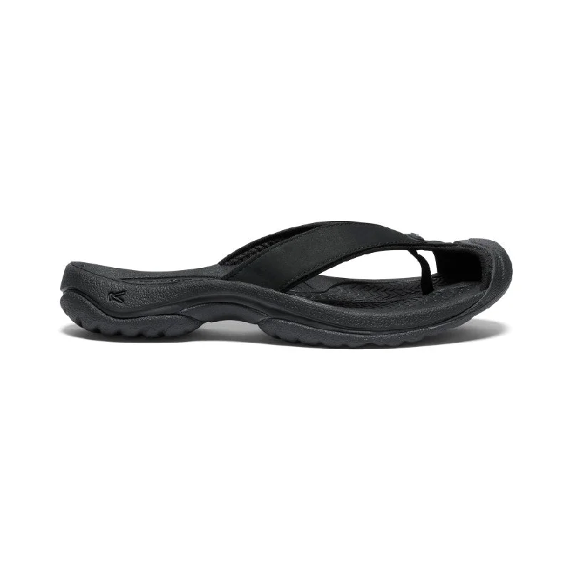 Absurdly Cheap Sale Women's Waimea Leather Flip-Flop  |  Black/Black