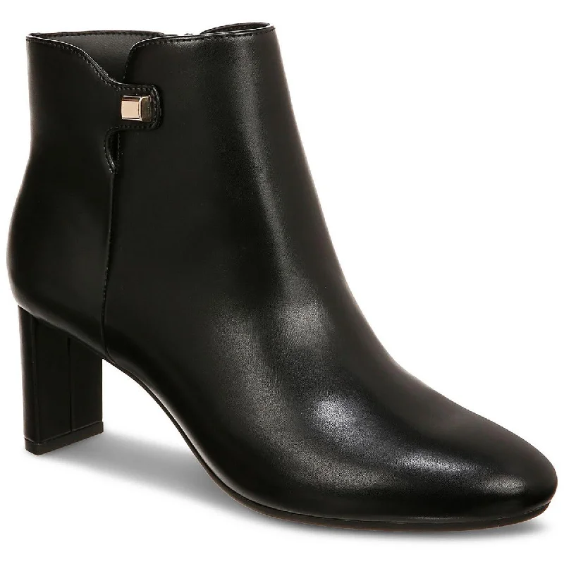 Summer Fashion Alfani Womens PAAM Faux Leather Sleek Booties