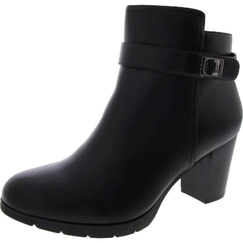 Must-Have Style Discounts Anne Klein Womens Faux Leather Block Heel Ankle Boots