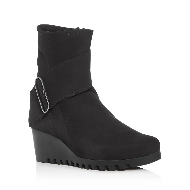 Classy Style Discounts Arche Womens Larune Leather Mid Calf Wedge Boots