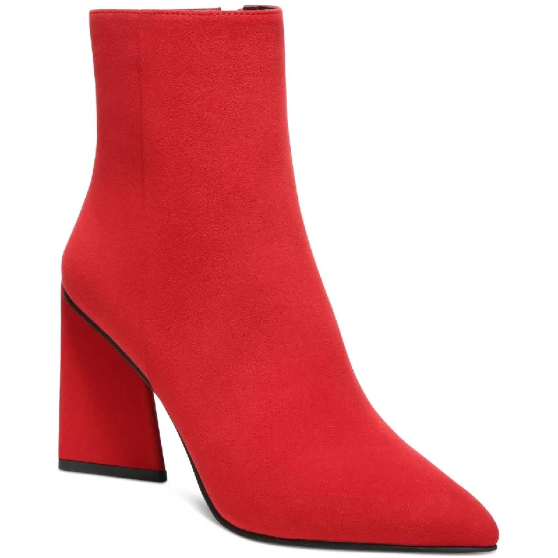 Comfortable Stylish Shoes Bar III Womens Asya Faux Suede Side zip Ankle Boots