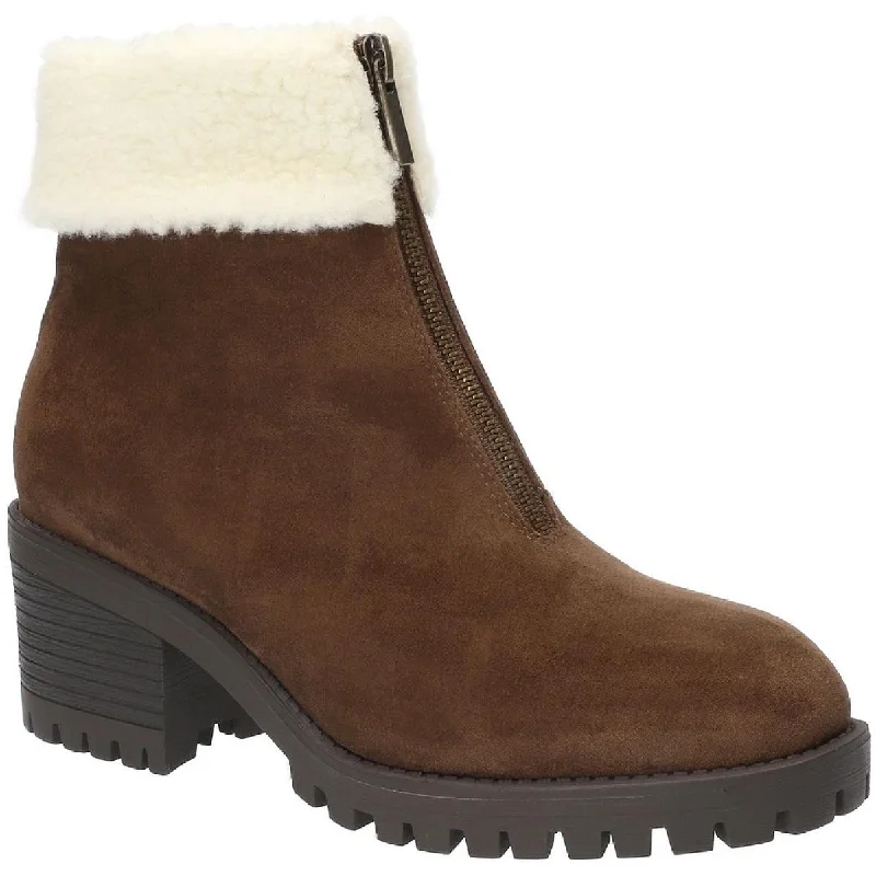 Bold Fashion Sales Bella Vita Womens Cable Faux Suede Fleece Lined Ankle Boots