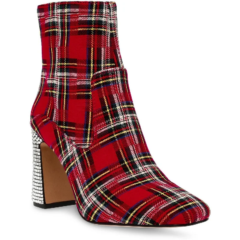 Romantic Chic Deals Betsey Johnson Womens Blanche Rhinestone Zip Up Ankle Boots