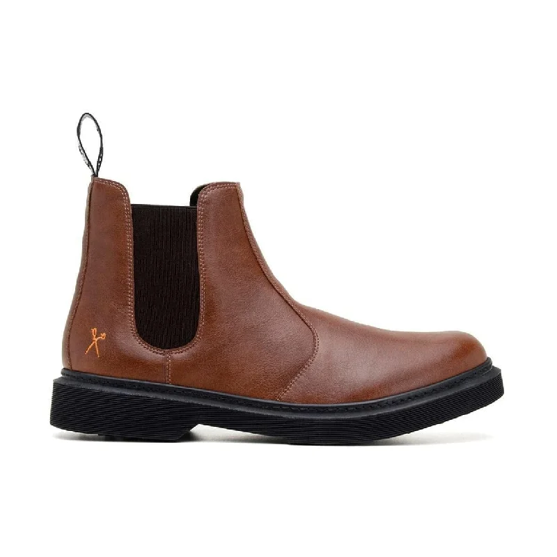 High-End Style Discounts 'Brick Lane' Vegan Chelsea Boot by King55 - Cognac