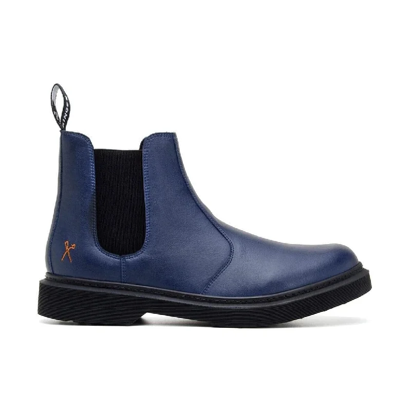 Fresh Fashion Discounts 'Brick Lane' vegan Chelsea boot by King55 - navy