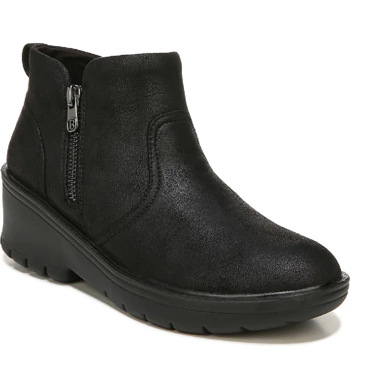 Comfortable Motion Flexible Shoes Bzees Womens Faux Suede Bootie Ankle Boots