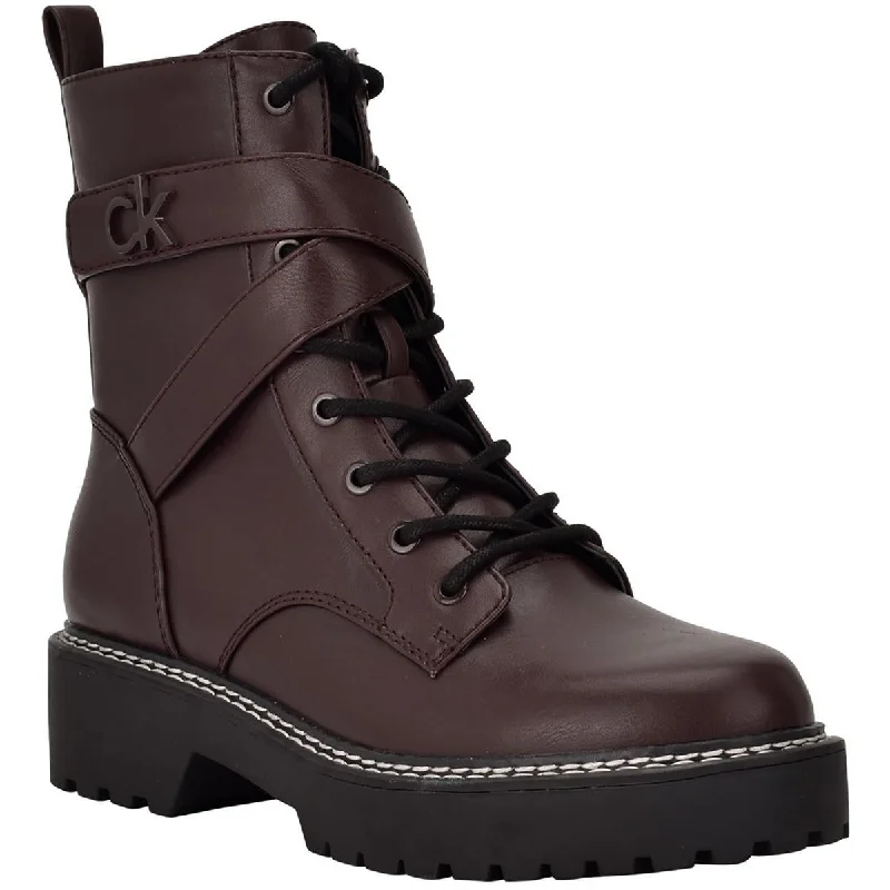 Durable Walking Shoes Sale Calvin Klein Womens Sarita 2 Platform Casual Combat & Lace-up Boots